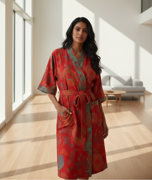 SaneShoppe - Cotton Kimono Robes for Couples - Absorbent & Quick Drying