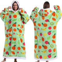 SaneShoppe 2025 Super Long Hooded Blanket Oversized Hoodie with Sleeves - Halloween Edition