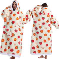SaneShoppe 2025 Super Long Hooded Blanket Oversized Hoodie with Sleeves - Halloween Edition