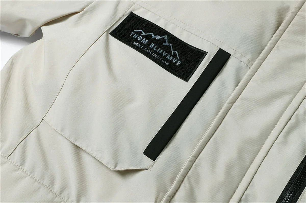 SaneShoppe-Men's Stylish Waterproof Winter Jackets with Hoods and Leather Collars