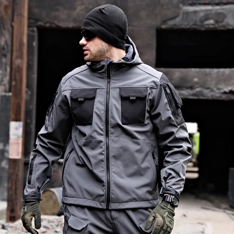 SaneShoppe - Ohsisa 2025 Men Autumn Winter Outdoor Climbing Warm Coat Fleece Lined Thickened Long Sleeve Zipper Soft Stand Collar Jacket