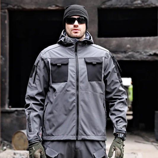 SaneShoppe - Veste chaude Ohsisa 2025 pour homme automne-hiver, escalade en extérieur, doublée polaire, épaisse, manches longues, fermeture éclair, col montant doux