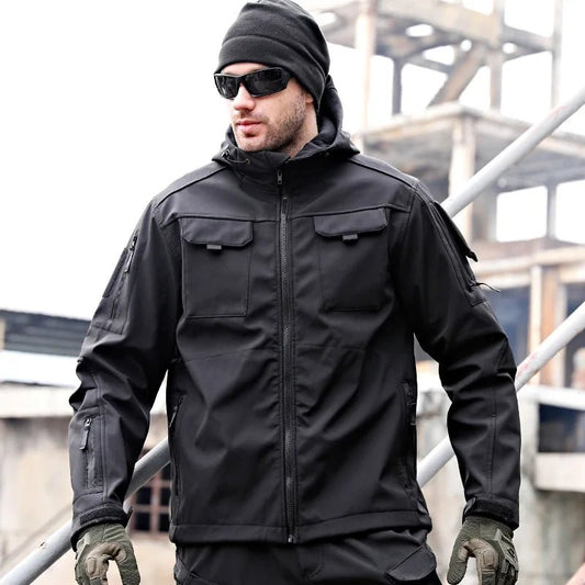 SaneShoppe - Ohsisa 2025 Men Autumn Winter Outdoor Climbing Warm Coat Fleece Lined Thickened Long Sleeve Zipper Soft Stand Collar Jacket