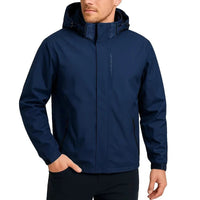 SaneShoppe-Men's Lightweight Waterproof Hooded Raincoat - Perfect for Hiking and Climbing