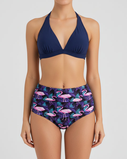 SaneShoppe - Plus Size Push Up Bikini Halter Swimsuit - XXL Size