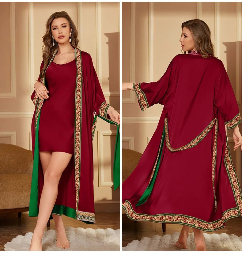 Dressing Gown14:771#Burgundy Set;5:100014066#S