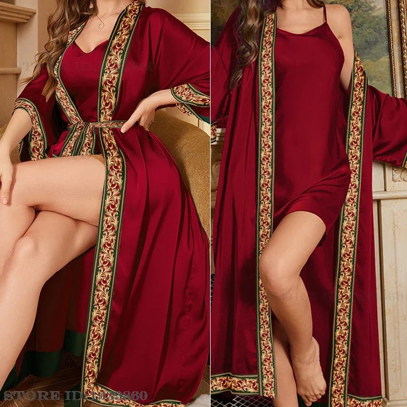 Dressing Gown14:771#Burgundy Set;5:100014066#S