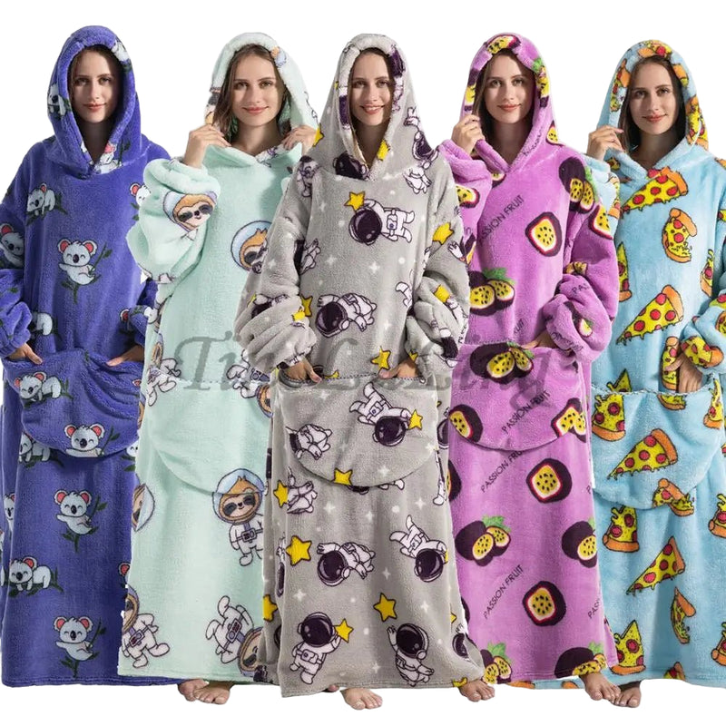 SaneShoppe - Spooky Sherpa Family Hoodies for Warm Winter Nights