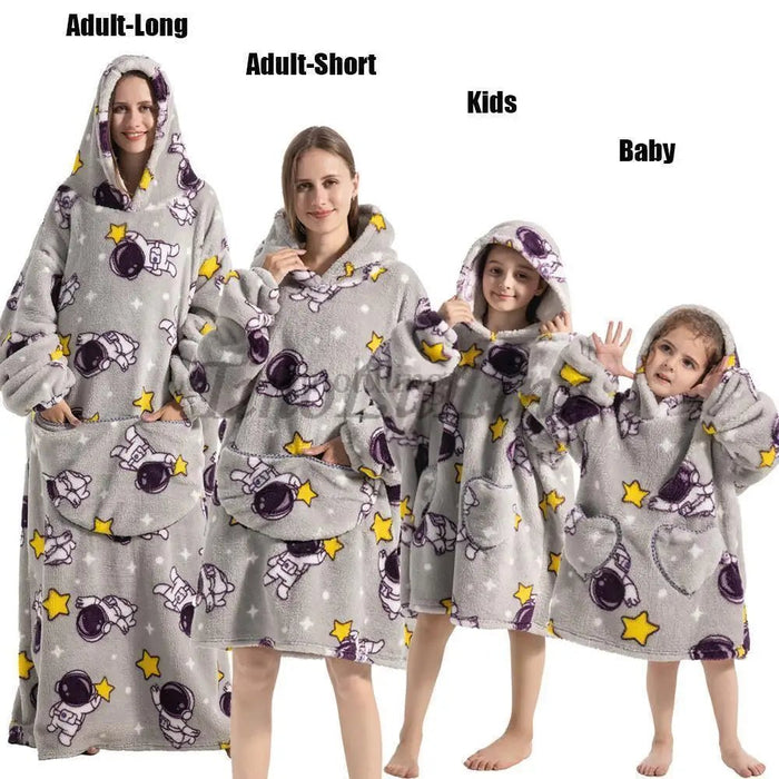 SaneShoppe Spooky Sherpa Family Hoodies for Warm Winter Nights