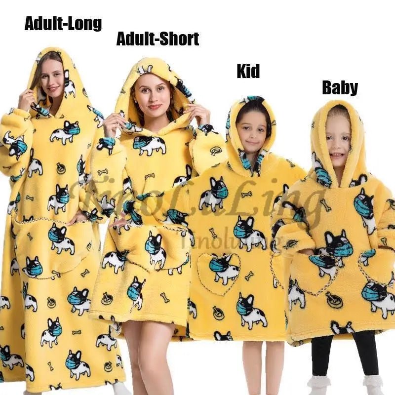 SaneShoppe - Spooky Sherpa Family Hoodies for Warm Winter Nights