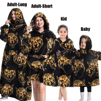 Little BittySherpa Halloween Cosplay Family Hoodies Winter Warm Soft Extra Long Oversized Hoodies Child Women Men Sweatshirts TV BlanketsSaneShoppe
