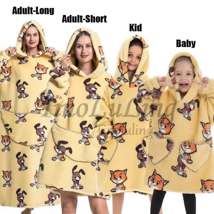 SaneShoppe Sherpa Halloween Cosplay Family Hoodies Winter Warm Soft Extra Long Oversized Hoodies Child Women Men Sweatshirts TV Blankets Sherpa Halloween Cosplay Family Hoodies Winter Warm Soft Extra Long Oversized Hoodies Child Women Men Sweatshirts TV Blankets