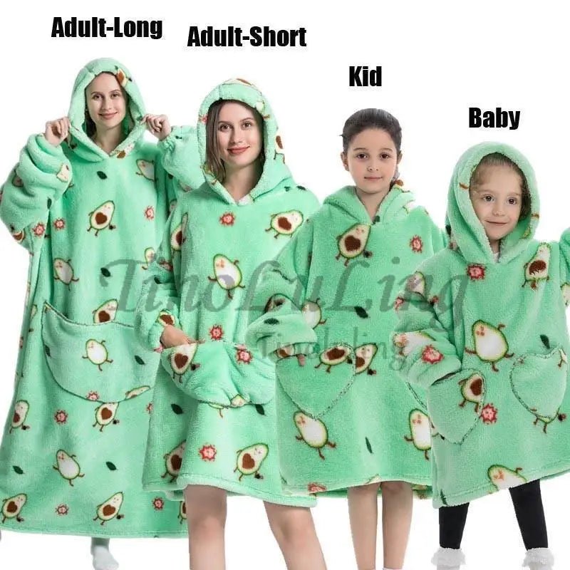 SaneShoppe - Spooky Sherpa Family Hoodies for Warm Winter Nights