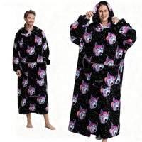 SaneShoppe - Super Long Oversized Sherpa Blanket Hoodies for Family Matching - Cozy Winter Homewear