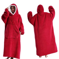 GACOOSSuper Long Oversized Winter Sherpa Blanket Flannel Warm Family Matching Hoodies Thick Halloween Xmas Homewear Women SweatshirtsSaneShoppe