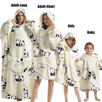 SaneShoppe Avocado Hoodie Sherpa Blanket - Family Matching Warm Wear