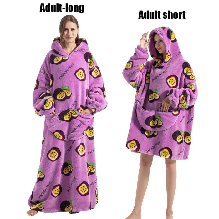SaneShoppe - Super Long Wearable Blankets with Sleeves Adult Hoodies