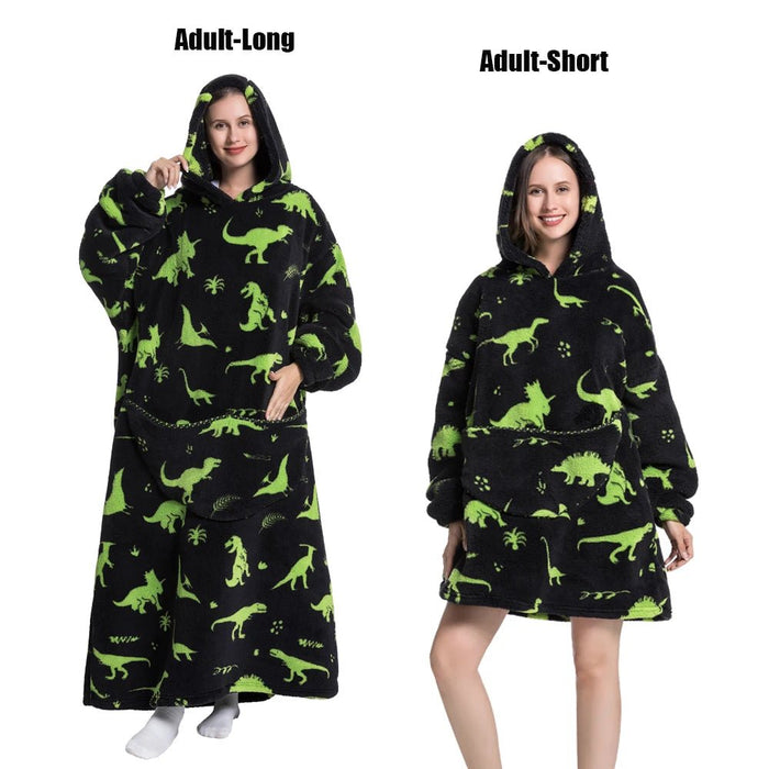 SaneShoppe - Super Long Wearable Blankets with Sleeves Adult Hoodies