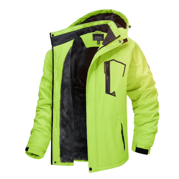 SaneShoppe - TACVASEN Fleece Lining Mountain Jackets Mens Hiking Jackets Outdoor Removable Hooded Coats Ski Snowboard Parka Winter Outwear