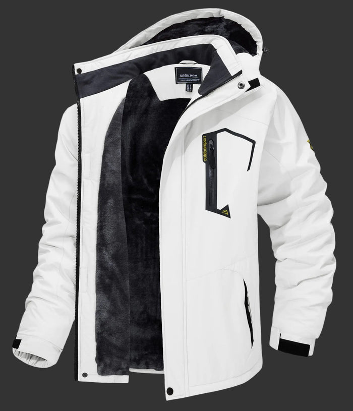 SaneShoppe - TACVASEN Fleece Lining Mountain Jackets Mens Hiking Jackets Outdoor Removable Hooded Coats Ski Snowboard Parka Winter Outwear