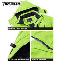 SaneShoppe - TACVASEN Fleece Lining Mountain Jackets Mens Hiking Jackets Outdoor Removable Hooded Coats Ski Snowboard Parka Winter Outwear