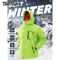 SaneShoppe - TACVASEN Fleece Lining Mountain Jackets Mens Hiking Jackets Outdoor Removable Hooded Coats Ski Snowboard Parka Winter Outwear