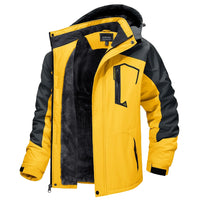 SaneShoppe - TACVASEN Fleece Lining Mountain Jackets Mens Hiking Jackets Outdoor Removable Hooded Coats Ski Snowboard Parka Winter Outwear