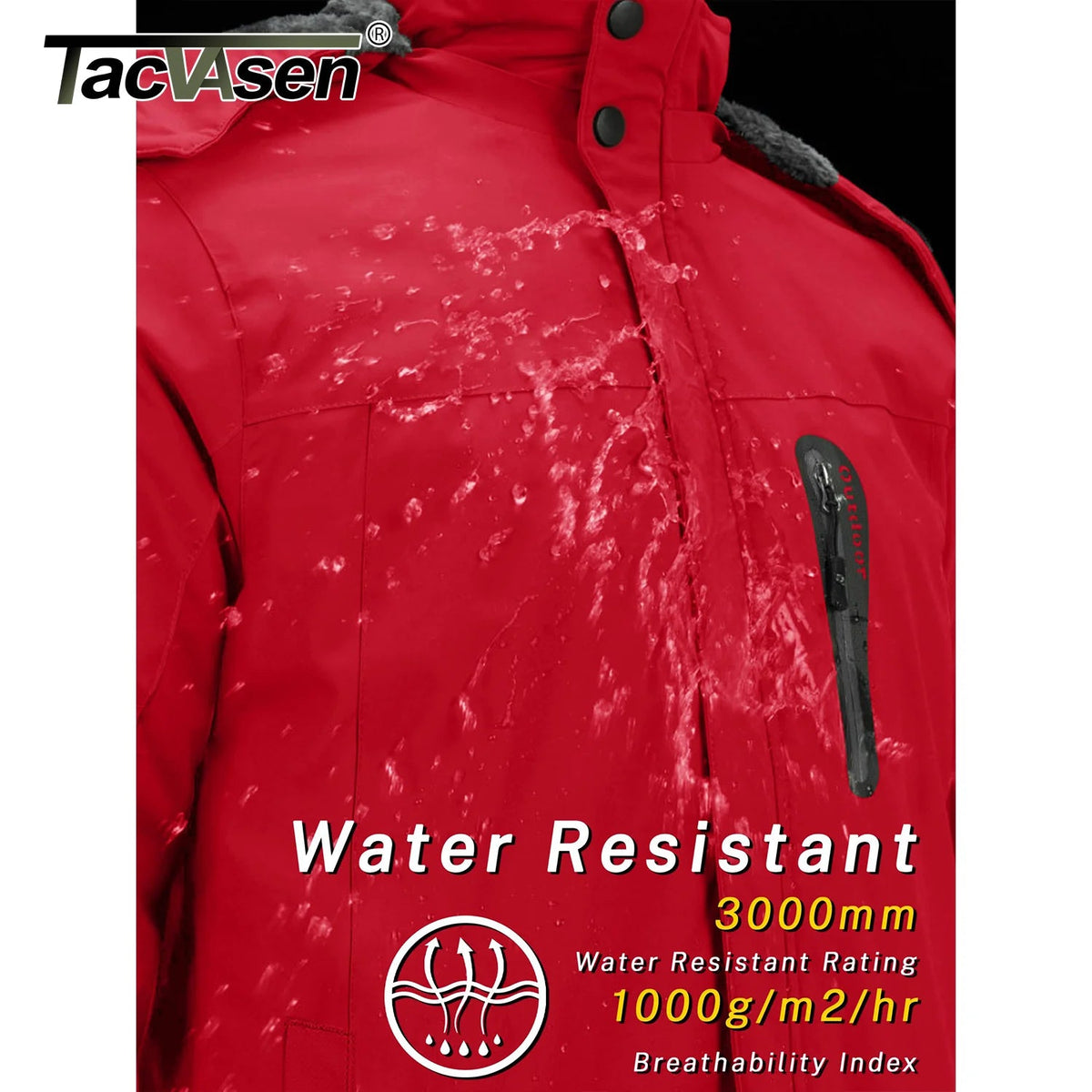 SaneShoppe - TACVASEN Winter Thicken Fleece Jacket Mens Waterproof Hiking Skiing Jackets Outdoor Mountain Trekking Windbreaker Parka Male