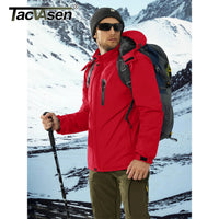 SaneShoppe - TACVASEN Winter Thicken Fleece Jacket Mens Waterproof Hiking Skiing Jackets Outdoor Mountain Trekking Windbreaker Parka Male