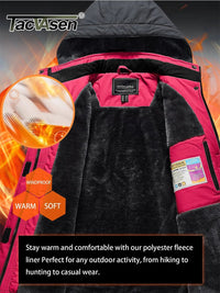 SaneShoppe - TACVASEN Winter Waterproof Ski Snowboard Jacket Womens Thermal Heavy Fleece Jackets Casual Work Rain Coat Windbreaker Parka