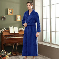 SaneShoppe - Cozy Couples Matching Winter Sleep Robe - Large Size Coral Fleece Bath Robe