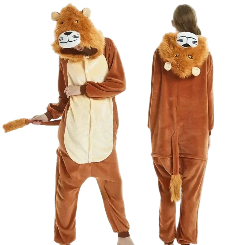 SaneShoppe - Unisex Winter Animal Onesies - Fluffy and Fun Sleepwear for Kids and Adults