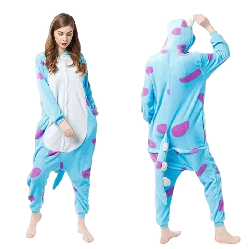 SaneShoppe - Unisex Winter Animal Onesies - Fluffy and Fun Sleepwear for Kids and Adults