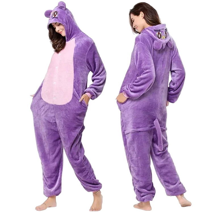 SaneShoppe - Unisex Winter Animal Onesies - Fluffy and Fun Sleepwear for Kids and Adults