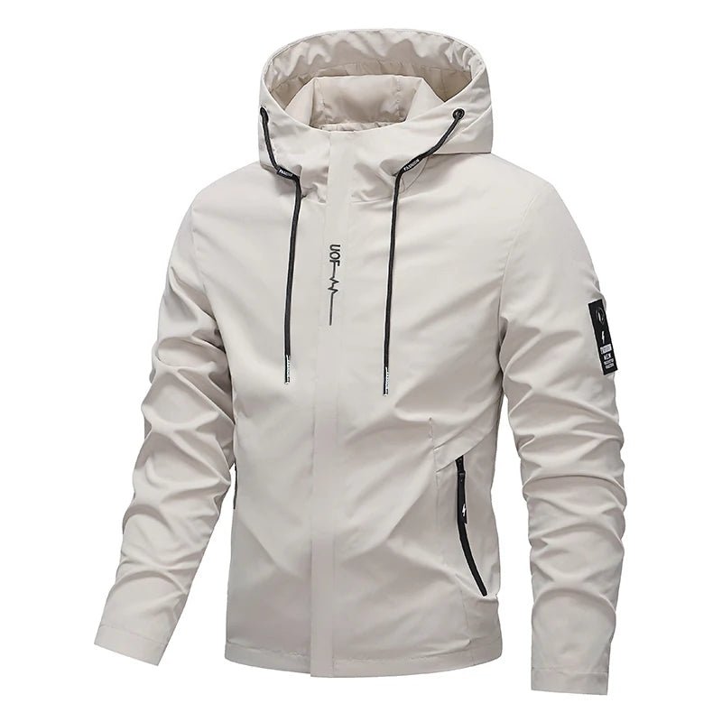 SaneShoppe-Men's Waterproof Softshell Hooded Jacket - Perfect for Outdoor Activities