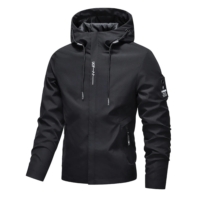 SaneShoppe-Men's Waterproof Softshell Hooded Jacket - Perfect for Outdoor Activities