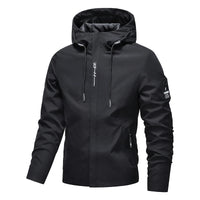 SaneShoppe-Men's Waterproof Softshell Hooded Jacket - Perfect for Outdoor Activities
