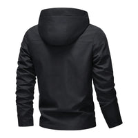 SaneShoppe-Men's Waterproof Softshell Hooded Jacket - Perfect for Outdoor Activities
