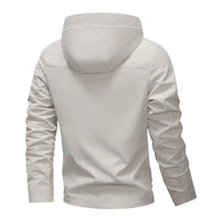 SaneShoppe-Men's Waterproof Softshell Hooded Jacket - Perfect for Outdoor Activities