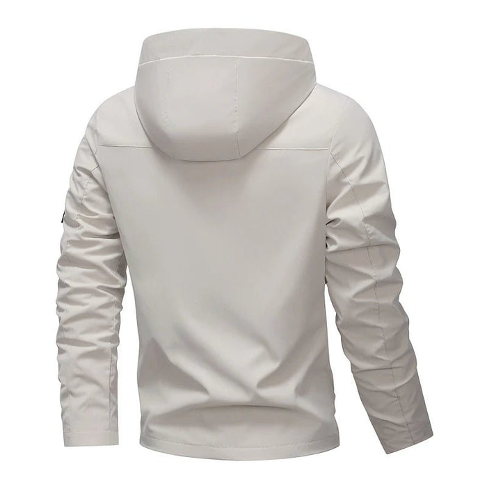 SaneShoppe-Men's Waterproof Softshell Hooded Jacket - Perfect for Outdoor Activities