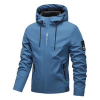 SaneShoppe-Men's Waterproof Softshell Hooded Jacket - Perfect for Outdoor Activities