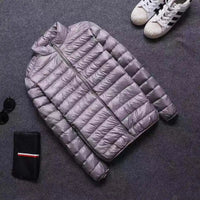 SaneShoppe - Winter Down Jacket Men White Duck Coat Windproof Warm Travel Camping Overcoat New in Thicken Solid Color Hooded Male Clothing