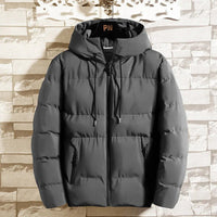 SaneShoppe - Thick Cotton Hooded Winter Jacket for Men - Windproof & Stylish Outwear