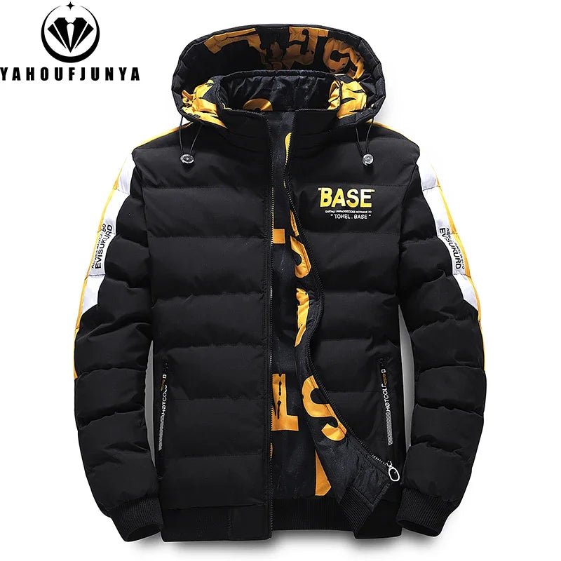 SaneShoppe - Winter Men Outdoor Windbreak Brand Removable Hooded Jacket Men Windbreak Thick Warm Casual Fashion Parka Jacket Coat Male Hots