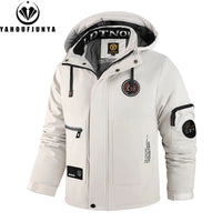SaneShoppe - Winter Men Outdoor Windbreak Warm Travel Jacket Men Hooded Casual Fashion Sport Waterproof Climbing Trekking Jacket Male Coat