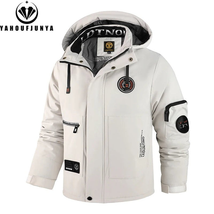 SaneShoppe - Winter Men Outdoor Windbreak Warm Travel Jacket Men Hooded Casual Fashion Sport Waterproof Climbing Trekking Jacket Male Coat