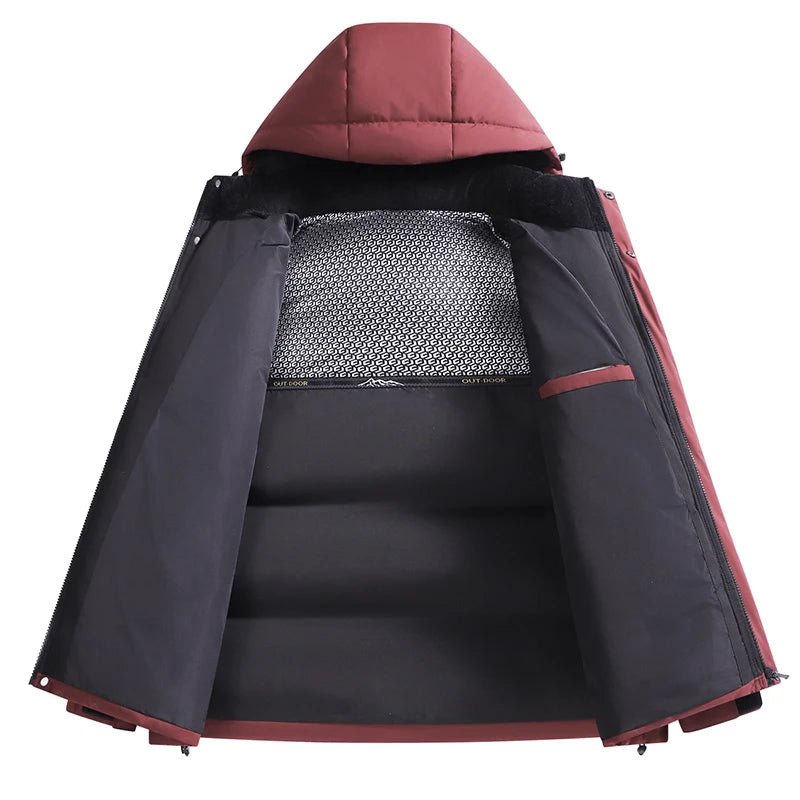 SaneShoppe - Winter Men Windproof Casual Fashion Jacket Mens Puffer Hooded Outdoor Jackets Male Detachable Hat Thick Jacket Windbreaker Parka