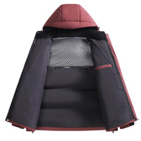 SaneShoppe - Winter Men Windproof Casual Fashion Jacket Mens Puffer Hooded Outdoor Jackets Male Detachable Hat Thick Jacket Windbreaker Parka