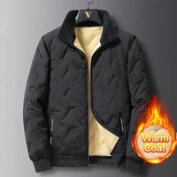 SaneShoppe - Men's Thicken Fleece Winter Coat - Windproof Zipper Warm Outwear