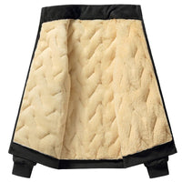 SaneShoppe - Men's Thicken Fleece Winter Coat - Windproof Zipper Warm Outwear